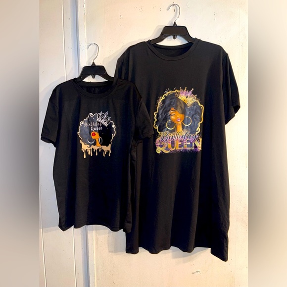 Bundle Birthday Queen T-Shirt and T Shirt Dress - Picture 1 of 1